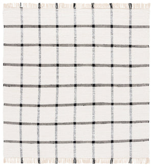 Safavieh Montauk Handwoven Area Rug - Sustainable Indian Craftsmanship For Timeless Elegance And Comfort Ivory ,Black Recycled Cotton Mtk322z-28