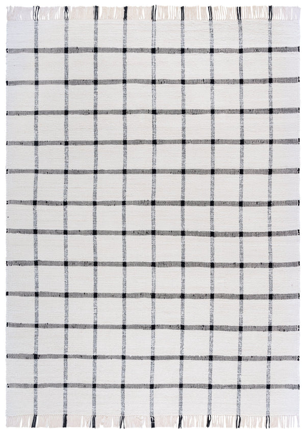 Safavieh Montauk Handwoven Area Rug - Sustainable Indian Craftsmanship For Timeless Elegance And Comfort Ivory ,Black Recycled Cotton Mtk322z-28