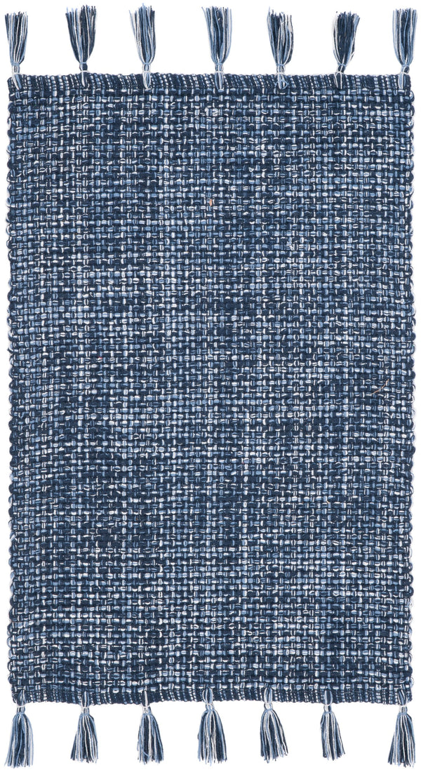 Safavieh Montauk 476b Area Rug - Timeless Elegance With Artisanal Tassels, Perfect For Any Home Decor Style Navy Cotton Mtk476n-6sq
