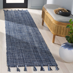 Safavieh Montauk 476b Area Rug - Timeless Elegance With Artisanal Tassels, Perfect For Any Home Decor Style Navy Cotton Mtk476n-6sq