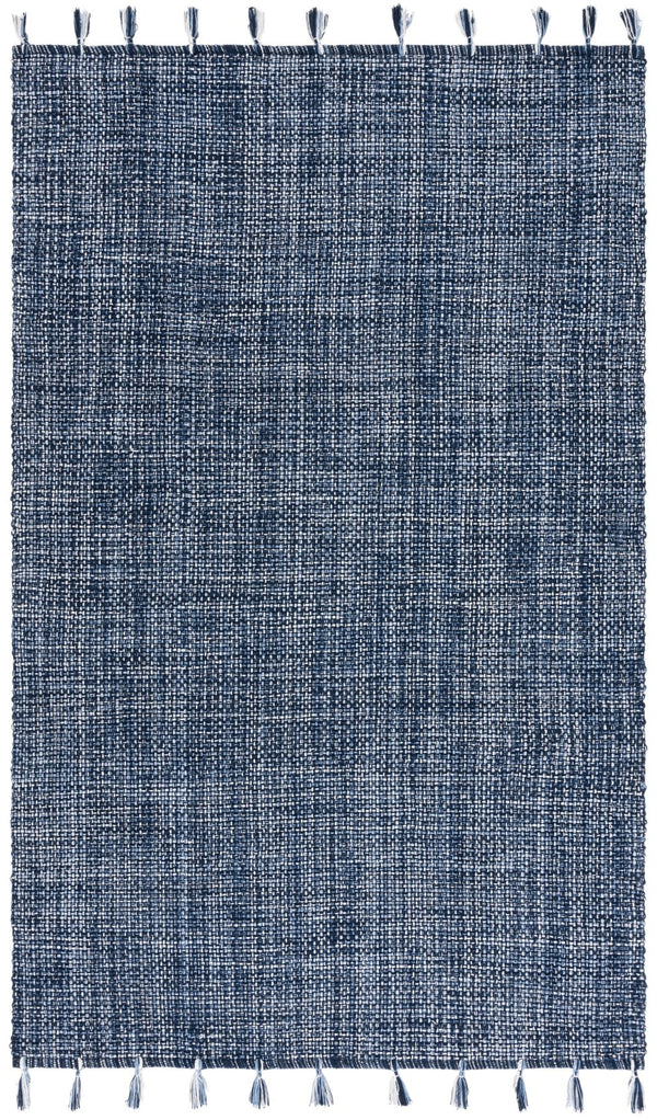 Safavieh Montauk 476b Area Rug - Timeless Elegance With Artisanal Tassels, Perfect For Any Home Decor Style Navy Cotton Mtk476n-6sq