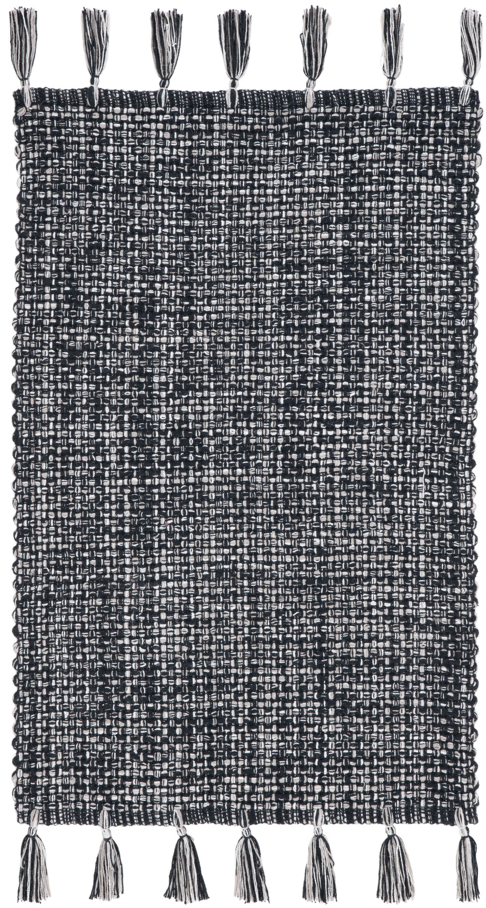Safavieh Montauk 476b Area Rug - Timeless Elegance With Artisanal Tassels, Perfect For Any Home Decor Style Black Cotton Mtk476z-8