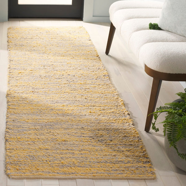 Safavieh Montauk Handwoven Cotton Area Rug - Vibrant Yellow Accent For Cozy Living Spaces And Nooks Yellow Cotton Mtk535c-4