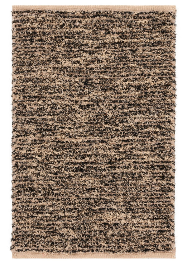 Safavieh Montauk Handwoven Area Rug - Artisan Crafted Cotton Beauty For Living Room, Bedroom, Or Office Decor Taupe ,Black Cotton Mtk537e-4