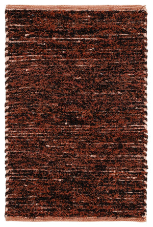 Safavieh Montauk Handwoven Area Rug - Artisan Crafted Cotton Beauty For Living Room, Bedroom, Or Office Decor Rust ,Black Cotton Mtk537p-3
