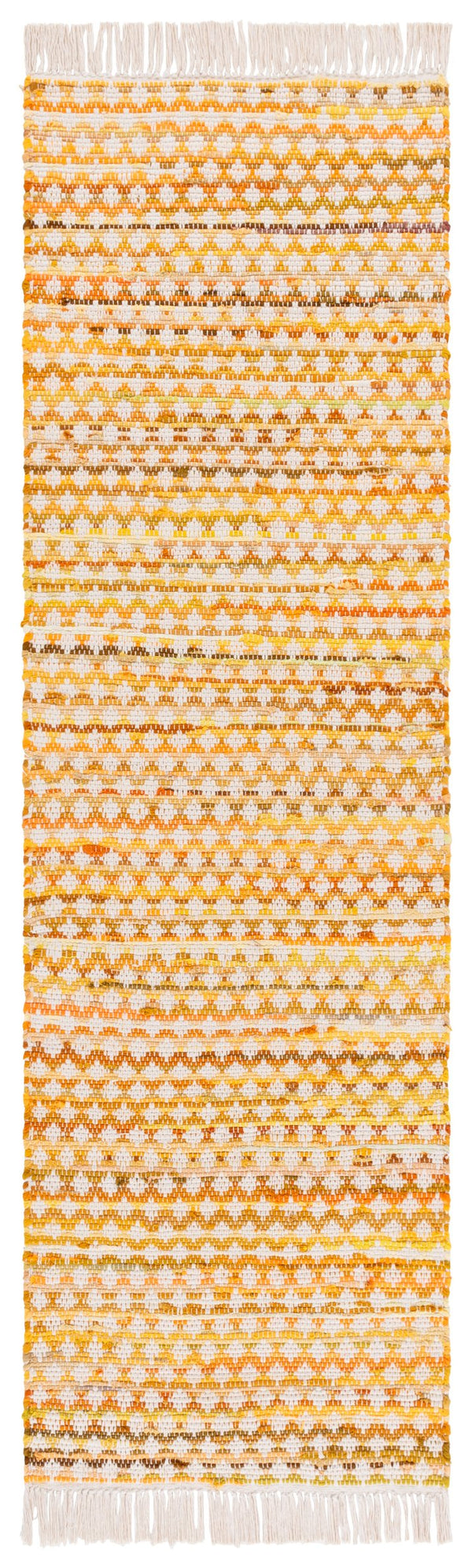 Safavieh Montauk Yellow And Ivory Handwoven Runner Rug – Elegant Cotton Decor For Your Living Space Yellow ,Ivory Cotton Mtk538c-28