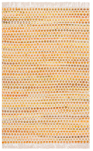 Safavieh Montauk Yellow And Ivory Handwoven Runner Rug – Elegant Cotton Decor For Your Living Space Yellow ,Ivory Cotton Mtk538c-5