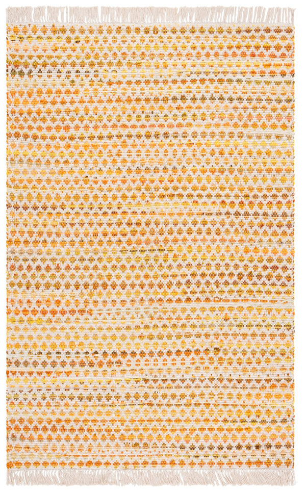 Safavieh Montauk Yellow And Ivory Handwoven Runner Rug – Elegant Cotton Decor For Your Living Space Yellow ,Ivory Cotton Mtk538c-5