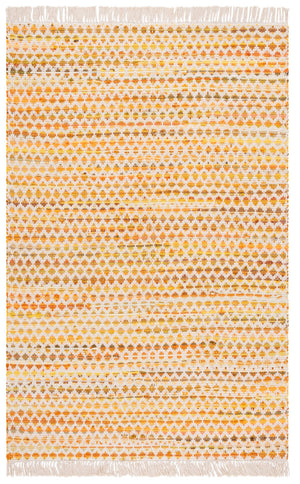 Safavieh Montauk Handwoven Cotton Area Rug - Elegant Yellow And Ivory Design For Stylish Home Decor Yellow ,Ivory Cotton Mtk538c-3