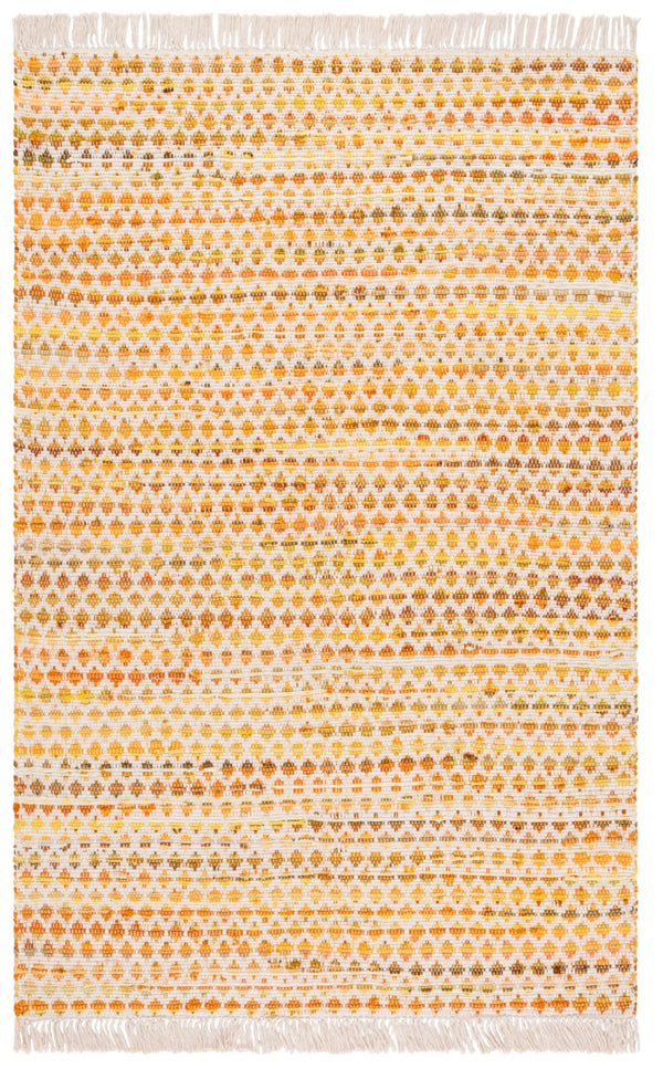 Safavieh Montauk Handwoven Cotton Area Rug - Elegant Yellow And Ivory Design For Stylish Home Decor Yellow ,Ivory Cotton Mtk538c-3