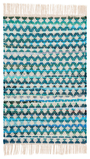 Safavieh Montauk Handwoven Cotton Area Rug - Elegant Yellow And Ivory Design For Stylish Home Decor Turquoise ,Ivory Cotton Mtk538k-4