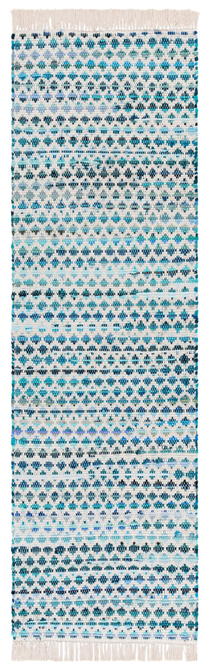 Safavieh Montauk Yellow And Ivory Handwoven Runner Rug – Elegant Cotton Decor For Your Living Space Turquoise ,Ivory Cotton Mtk538k-28
