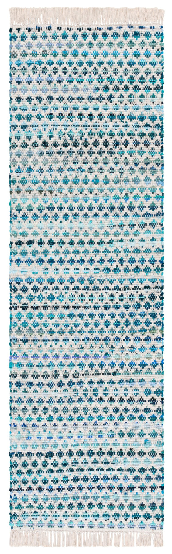 Safavieh Montauk Yellow And Ivory Handwoven Runner Rug – Elegant Cotton Decor For Your Living Space Turquoise ,Ivory Cotton Mtk538k-28