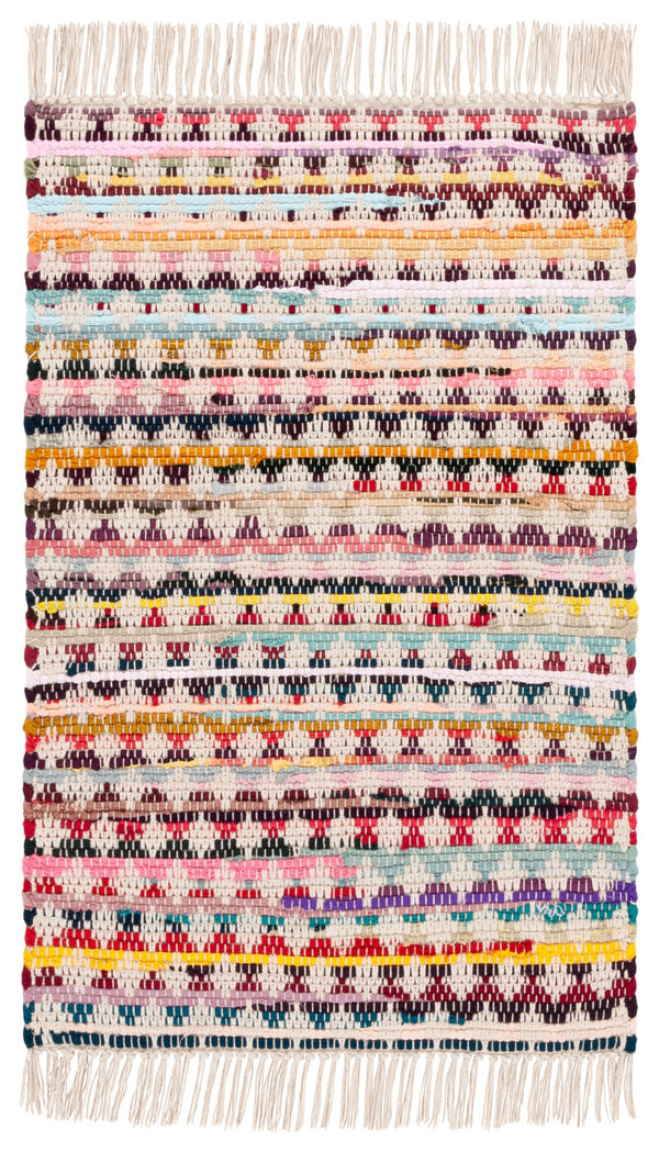 Safavieh Montauk Handwoven Cotton Area Rug - Elegant Yellow And Ivory Design For Stylish Home Decor Red ,Blue Cotton Mtk538q-4