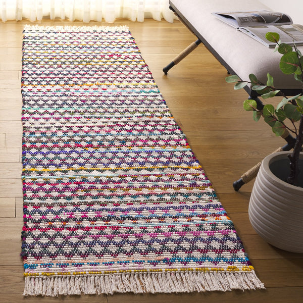 Safavieh Montauk Yellow And Ivory Handwoven Runner Rug – Elegant Cotton Decor For Your Living Space Red ,Blue Cotton Mtk538q-28