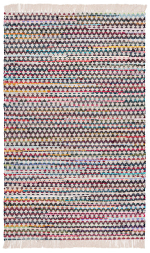 Safavieh Montauk Handwoven Cotton Area Rug - Elegant Yellow And Ivory Design For Stylish Home Decor Red ,Blue Cotton Mtk538q-4