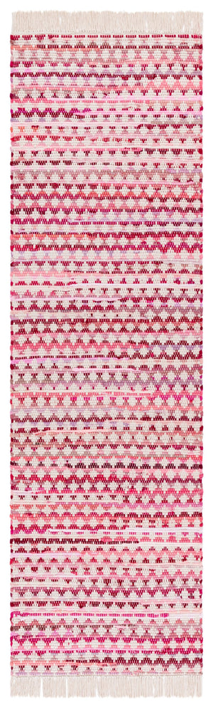 Safavieh Montauk Yellow And Ivory Handwoven Runner Rug – Elegant Cotton Decor For Your Living Space Pink ,Ivory Cotton Mtk538u-28