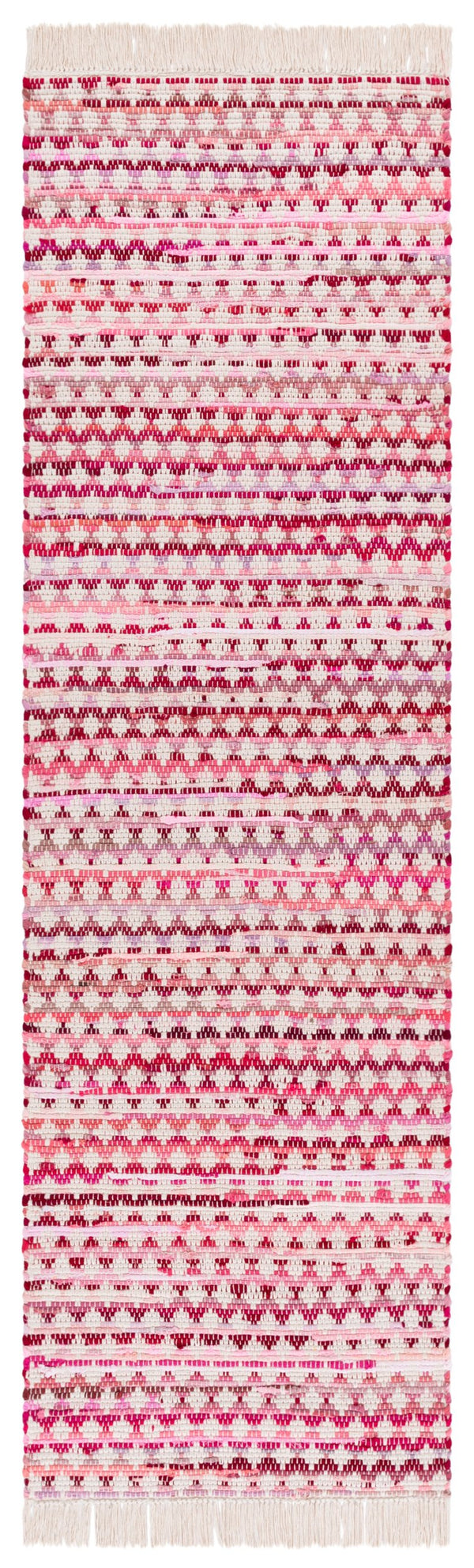 Safavieh Montauk Yellow And Ivory Handwoven Runner Rug – Elegant Cotton Decor For Your Living Space Pink ,Ivory Cotton Mtk538u-28