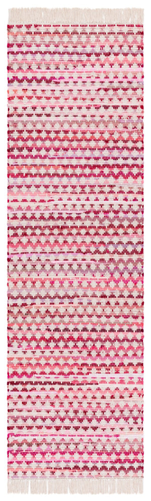 Safavieh Montauk Handwoven Cotton Area Rug - Elegant Yellow And Ivory Design For Stylish Home Decor Pink ,Ivory Cotton Mtk538u-6