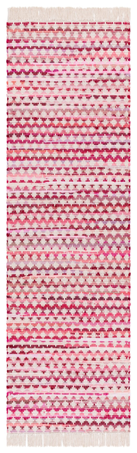 Safavieh Montauk Handwoven Cotton Area Rug - Elegant Yellow And Ivory Design For Stylish Home Decor Pink ,Ivory Cotton Mtk538u-6