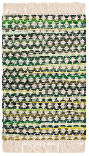 Safavieh Montauk Handwoven Cotton Area Rug - Elegant Yellow And Ivory Design For Stylish Home Decor Green ,Ivory Cotton Mtk538y-4