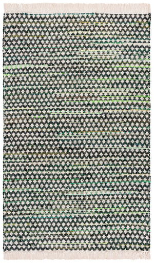 Safavieh Montauk Handwoven Cotton Area Rug - Elegant Yellow And Ivory Design For Stylish Home Decor Green ,Ivory Cotton Mtk538y-4