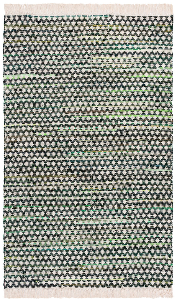 Safavieh Montauk Handwoven Cotton Area Rug - Elegant Yellow And Ivory Design For Stylish Home Decor Green ,Ivory Cotton Mtk538y-4