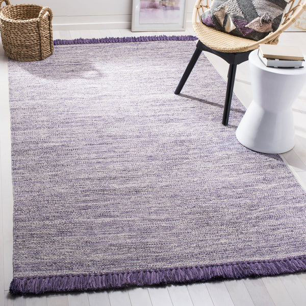 Safavieh Montauk Hand-woven Cotton Rug - Luxurious Purple Design, Artisan Crafted For Elegant Living Spaces Purple Cotton Mtk610s-3