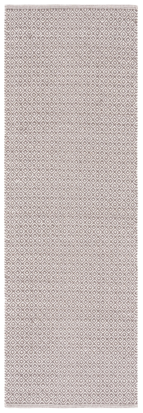 Safavieh Montauk Hand-Woven Cotton Runner In Ivory & Grey — Low-Profile Transitional Hallway Rug, Durable Elegance 2'-3" x 9'-0" MTK717A-29