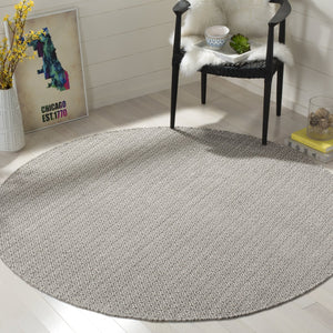 Safavieh Montauk Handwoven Cotton Ivory Grey Area Rug — Low-Profile, Durable Transitional Runner For High-Traffic Spaces 3'-0" x 5'-0" MTK717A-3