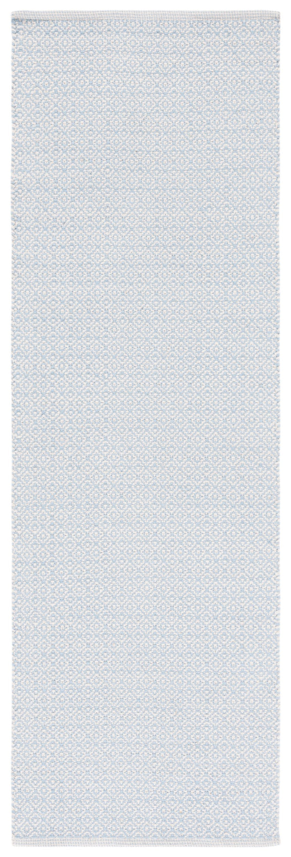 Safavieh Montauk Handwoven Cotton Accent Rug In Ivory And Light Blue — Low Pile, Transitional Minimalist Charm 2'-3" x 5'-0" MTK717B-25