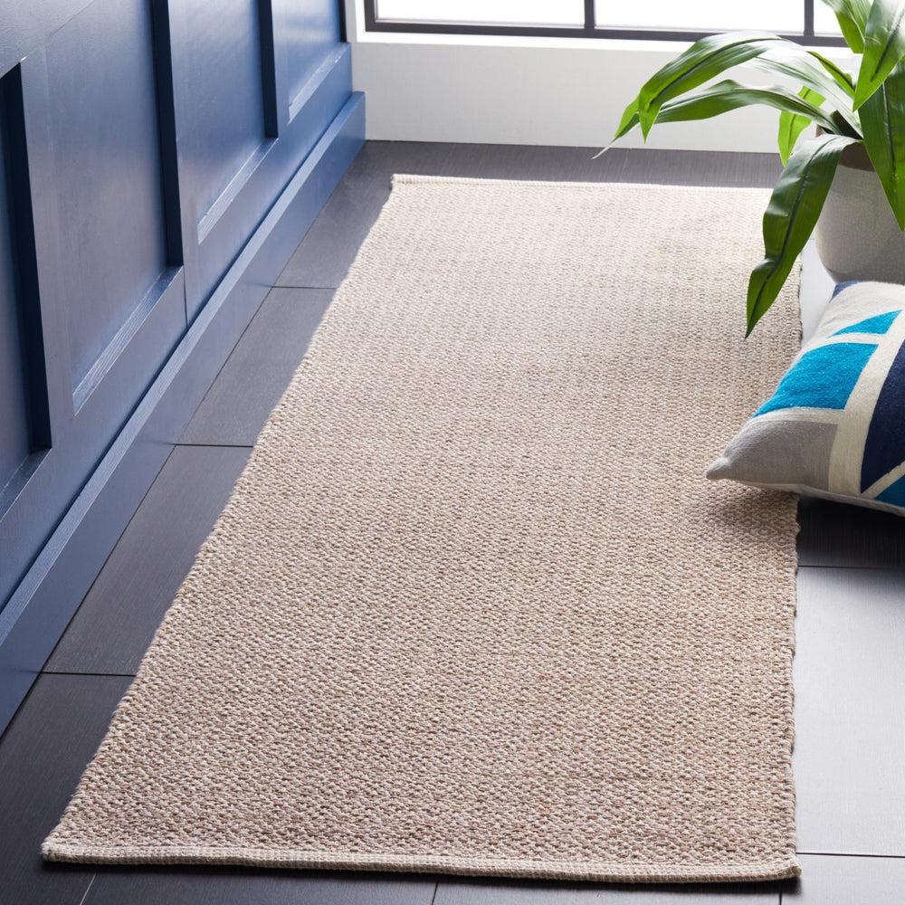 Safavieh Montauk Hand‑Woven Ivory Beige Cotton Rug - Transitional Minimalist Low-Profile 1/4" Pile, Durable Elegance 6'-0" x 9'-0" MTK717G-6