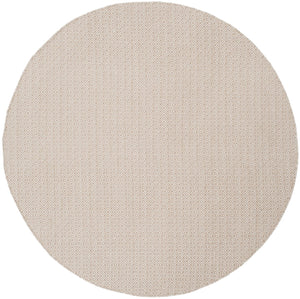 Safavieh Montauk Hand-Woven Cotton Area Rug In Ivory Beige — Low-Profile Geometric Transitional Texture 4'-0" x 4'-0" MTK717G-4SQ
