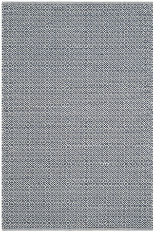 Safavieh Montauk Hand-Woven 10X14 Ivory Navy Cotton Rug — Low-Profile 1/4" Pile, Transitional Elegance For Living Spaces MTK717H-10
