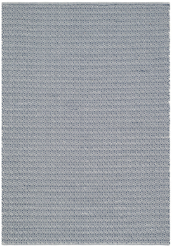Safavieh Montauk Hand-Woven 10X14 Ivory Navy Cotton Rug — Low-Profile 1/4" Pile, Transitional Elegance For Living Spaces MTK717H-10