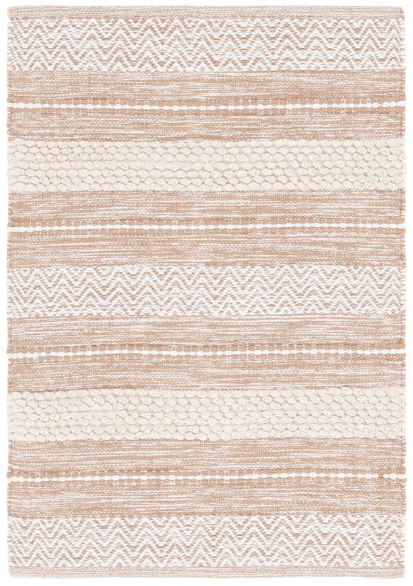 Safavieh Montauk Handloom Cotton Area Rug - Luxurious Comfort And Timeless Elegance For Your Home Decor Beige ,Ivory Cotton Mtk976b-3