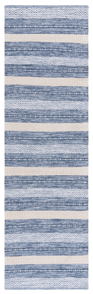 Safavieh Montauk Handloom Cotton Area Rug - Luxurious Comfort And Timeless Elegance For Your Home Decor Navy ,Ivory Cotton Mtk976n-8