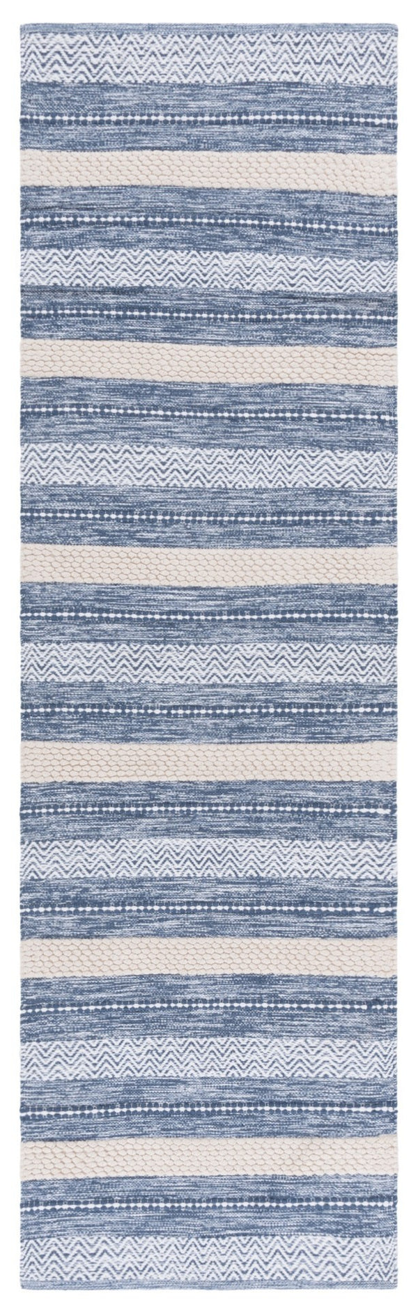 Safavieh Montauk Handloom Cotton Area Rug - Luxurious Comfort And Timeless Elegance For Your Home Decor Navy ,Ivory Cotton Mtk976n-8
