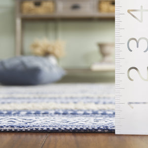 Safavieh Montauk Hand-loomed Area Rug - Luxurious Rectangle Design For Elegant Home Decor And Comfort Navy ,Ivory Cotton Mtk976n-5