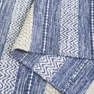 Safavieh Montauk Hand-loomed Area Rug - Luxurious Rectangle Design For Elegant Home Decor And Comfort Navy ,Ivory Cotton Mtk976n-5