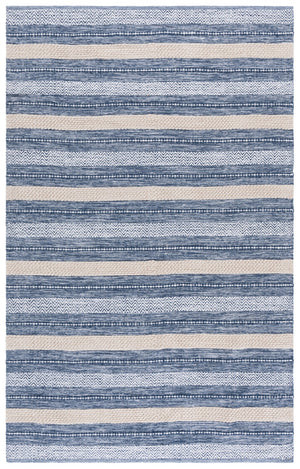 Safavieh Montauk Handloom Cotton Area Rug - Luxurious Comfort And Timeless Elegance For Your Home Decor Navy ,Ivory Cotton Mtk976n-8