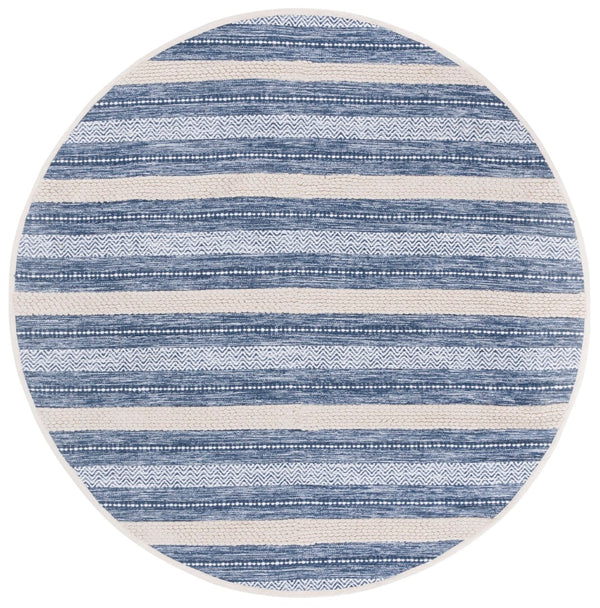 Safavieh Montauk Handloom Cotton Area Rug - Luxurious Comfort And Timeless Elegance For Your Home Decor Navy ,Ivory Cotton Mtk976n-8