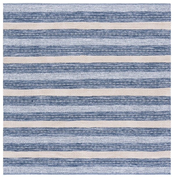 Safavieh Montauk Handloom Cotton Area Rug - Luxurious Comfort And Timeless Elegance For Your Home Decor Navy ,Ivory Cotton Mtk976n-8