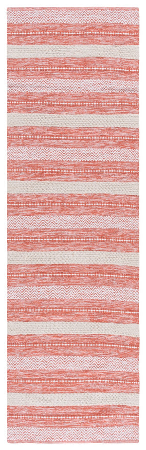 Safavieh Montauk Handloom Cotton Area Rug - Luxurious Comfort And Timeless Elegance For Your Home Decor Orange ,Ivory Cotton Mtk976p-3