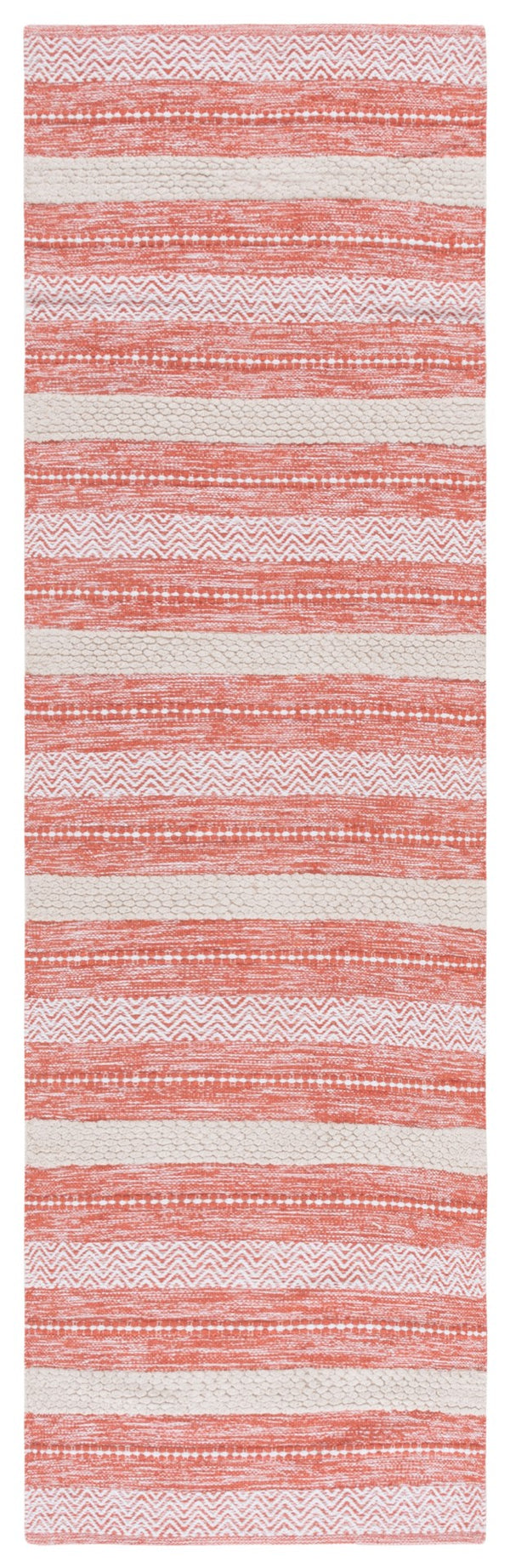 Safavieh Montauk Handloom Cotton Area Rug - Luxurious Comfort And Timeless Elegance For Your Home Decor Orange ,Ivory Cotton Mtk976p-3