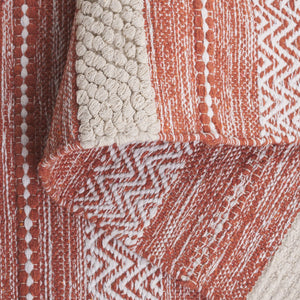 Safavieh Montauk Hand-loomed Area Rug - Luxurious Rectangle Design For Elegant Home Decor And Comfort Orange ,Ivory Cotton Mtk976p-5