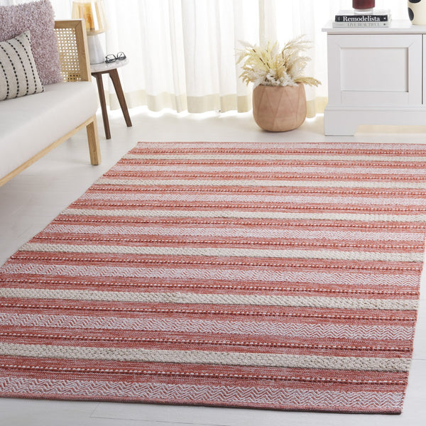 Safavieh Montauk Hand-loomed Area Rug - Luxurious Rectangle Design For Elegant Home Decor And Comfort Orange ,Ivory Cotton Mtk976p-5