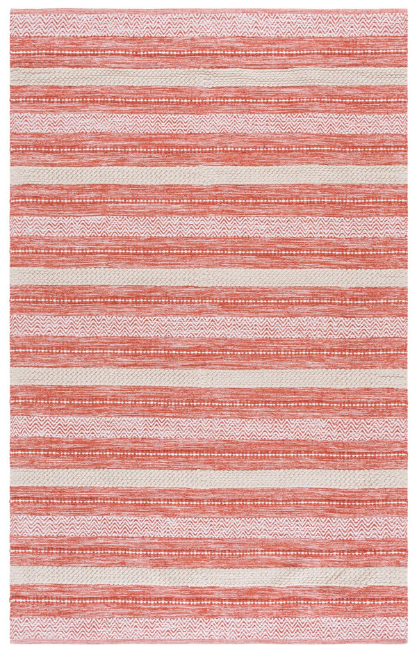 Safavieh Montauk Hand-loomed Area Rug - Luxurious Rectangle Design For Elegant Home Decor And Comfort Orange ,Ivory Cotton Mtk976p-5