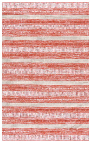 Safavieh Montauk Handloom Cotton Area Rug - Luxurious Comfort And Timeless Elegance For Your Home Decor Orange ,Ivory Cotton Mtk976p-3