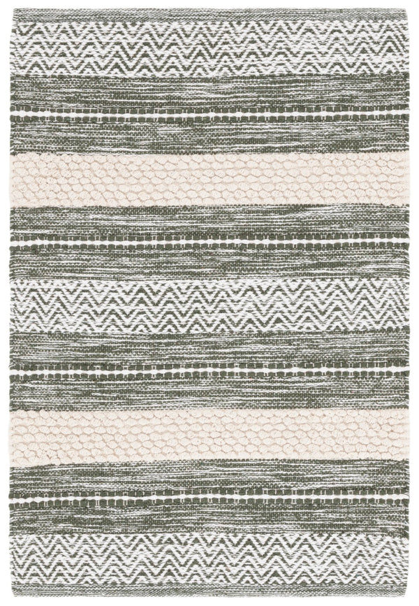 Safavieh Montauk Handloom Cotton Area Rug - Luxurious Comfort And Timeless Elegance For Your Home Decor Green ,Ivory Cotton Mtk976y-6